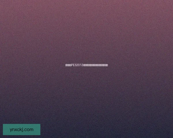 免费下载PES2013游戏及其最新补丁安装教程与技巧分享